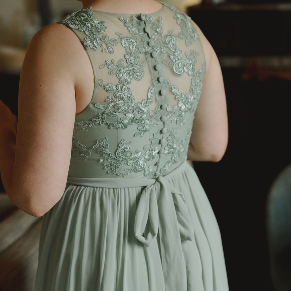 Azazie Light Green Maxi Dress